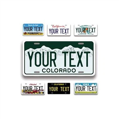 Pelat Lisensi Aluminium Teks Khusus